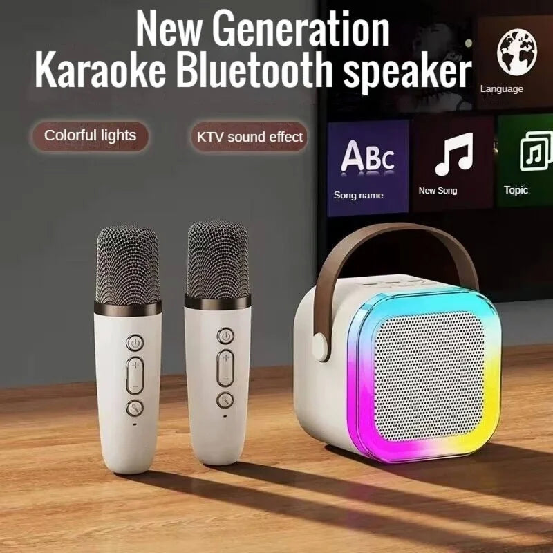 Karaoke Machine Wireless Bluetooth Speaker with 2 Microphone's